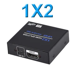 Ultra HD 4 - Port HDMI Splitter 1 Input 4 Output - Check note (Black)