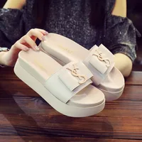 2025 été nouvelles femmes mode lettre Designer sandales décontracté fond épais bout rond en cuir chaussures de plage Ж Dönе Сан ».лии 4