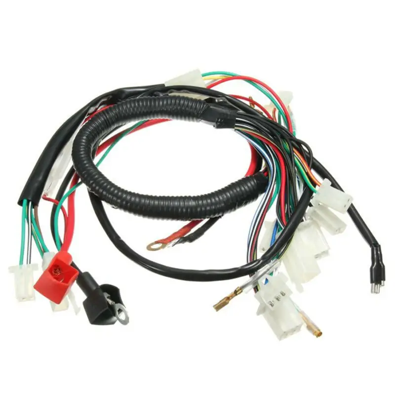 Universal Electric Wiring For Most Chinese ATV UTV Quad 4 Wheeler 50cc 70cc 90cc 110cc 125cc Harness Motorcycle Accessories prewired wiring harness kit for lp electric guitar