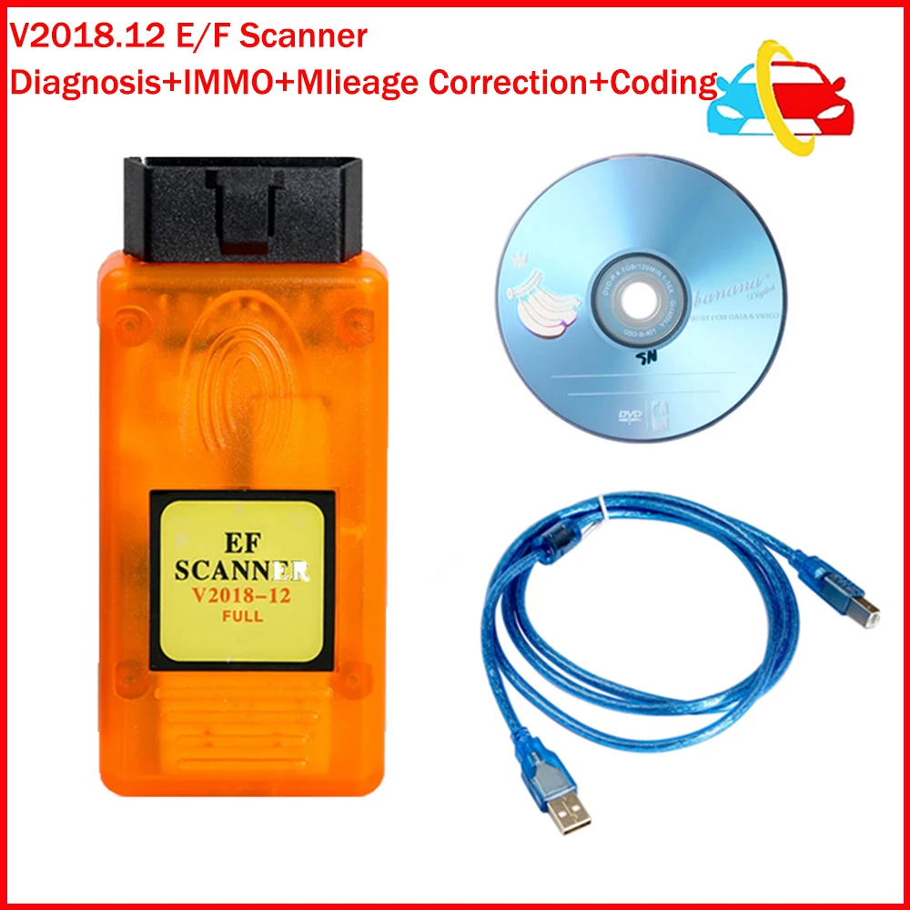 

Newest V2018.12 E/F Scanner EF Obd2 Scanner Auto Diagstic Tools Diagnosis IMMO Milea-ge Correction Coding Full Version for Bm-w