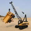 Huina 1:14 15ch Rc Tower Crane Engineering Vehicle Remote Control Tower Crane Alloy 2.4g Wireless Remote Control Crane Boy Toy 2