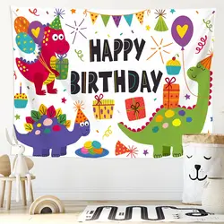 Child Happy Birthday Wall Tapestry Party Background Hanging Birthday Decor Wall Cloth Wall Coverings