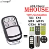 100% For Myhouse Mhouse TX3 TX4 GTX4 MOOVO MT4 MT4V MT4G Garage Door Remote Control Gate Opener 433.92MHz 1