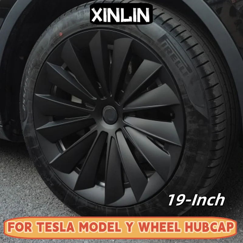 4PCS HubCap 19 Inch Wheel Caps Automobile Performance Replacement Hub Cap Full Rim Cover Accessories For Tesla Model Y -