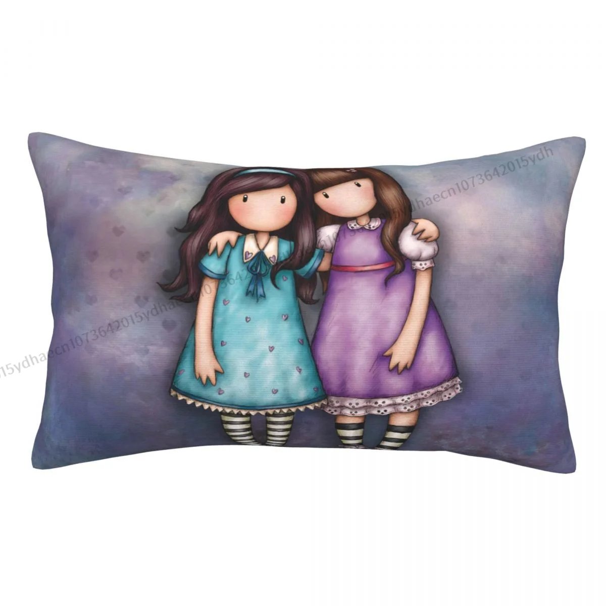 Sisters Cojines Federa Santoro Gorjuss Manga Cute Girl Cushion Home Sofa Chair Print Copricuscino Decorativo Coussin