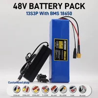 Nouveau Pack de batterie Lithium-Ion 48V 12000mAh 2000W 13S3P DC/T adapté aux moteurs 48V avec BMS + chargeur 54.6V 1