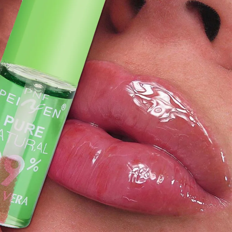 Transparent Moisturizing Lip Gloss Natural Aloe Essence Nutritious
