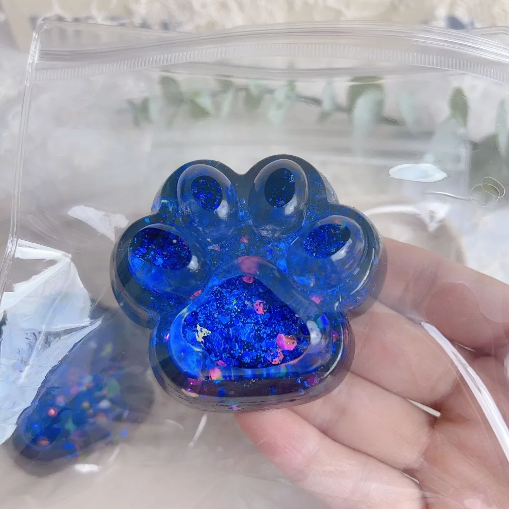 Squishy Cute Cat Claw Fidget Toy Slow Rebound Stress Relief Pinch Decompression Cat Paw Soft Squeeze Toy for Kids Holiday Gifts 6