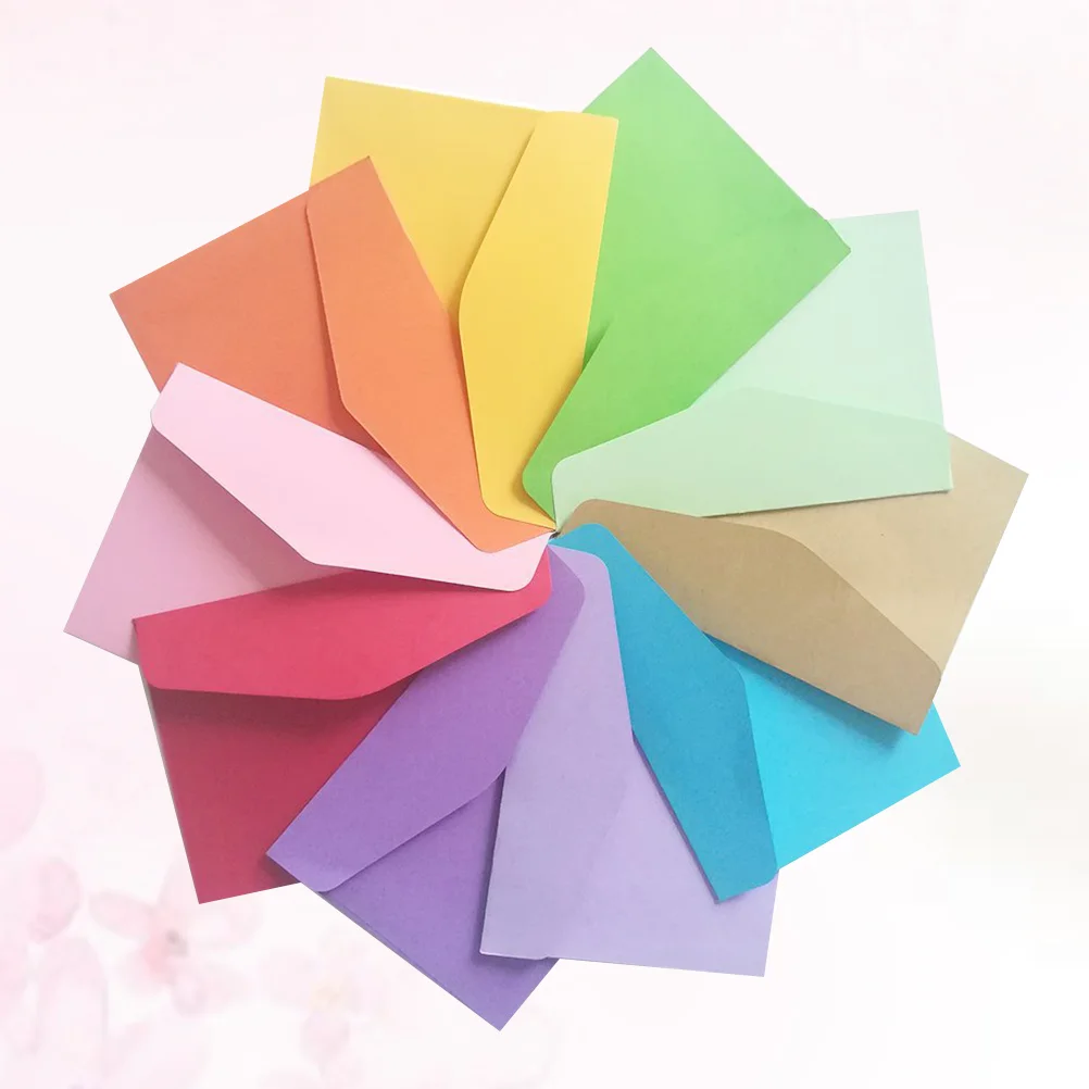 

30pcs Mini Bank Storage Bag Brights Color Membership Cards Envelopes Bag (Random Color)