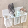 Toothbrush Holder Household Wall Self-adhesive Seamless Storage Rack Shaver Toothpaste Organizer Drain Shelf Bathroom Accessory 1