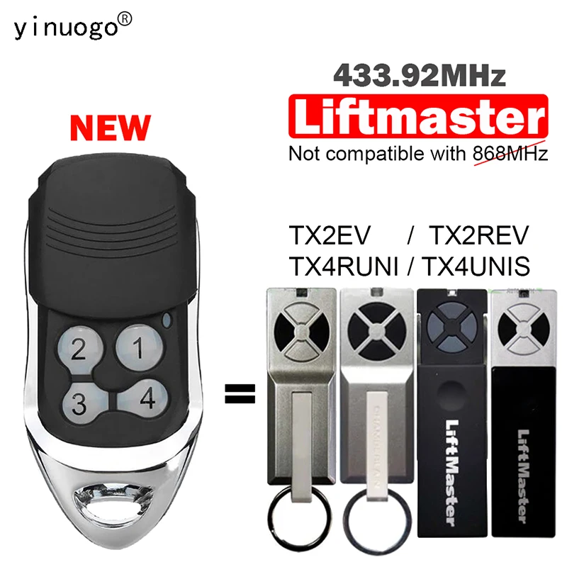 ChamberlainLiftMasterTX4UNISTX2EVTX4RUNITX2REVRemoteControl