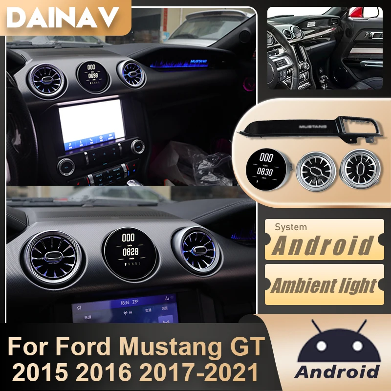 

For Ford Mustang 2015 2016 -2021 Co-pilot Racing Car Instrument Dashboard Android LCD Screen Car Radio Multimedia Display Host