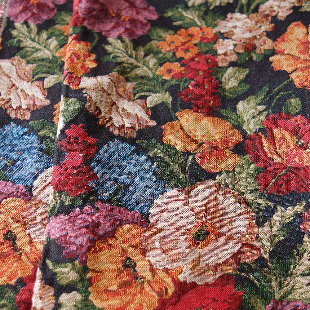 Palace style yarn-dyed jacquard fabric tablecloth picnic mat sandhair towel curtain material bag designer fabric