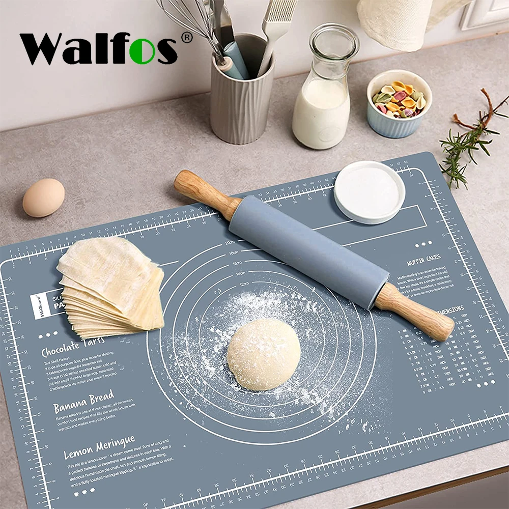 Silicone Pastry Mat Extra Thick Non-stick Baking Mat, 28 x 20 Rolling  Dough With Measurements Non-slip Silicone Mat, Kneading Mat, Counter Mat