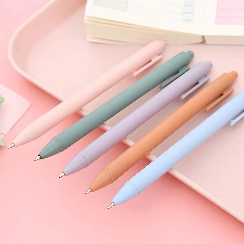 

7 PCS Simple Black Ink Neutral Pen Gel Pens set Kawaii 0.5 mm Ballpoint Pen for Journal Cute School Stationary Supplies