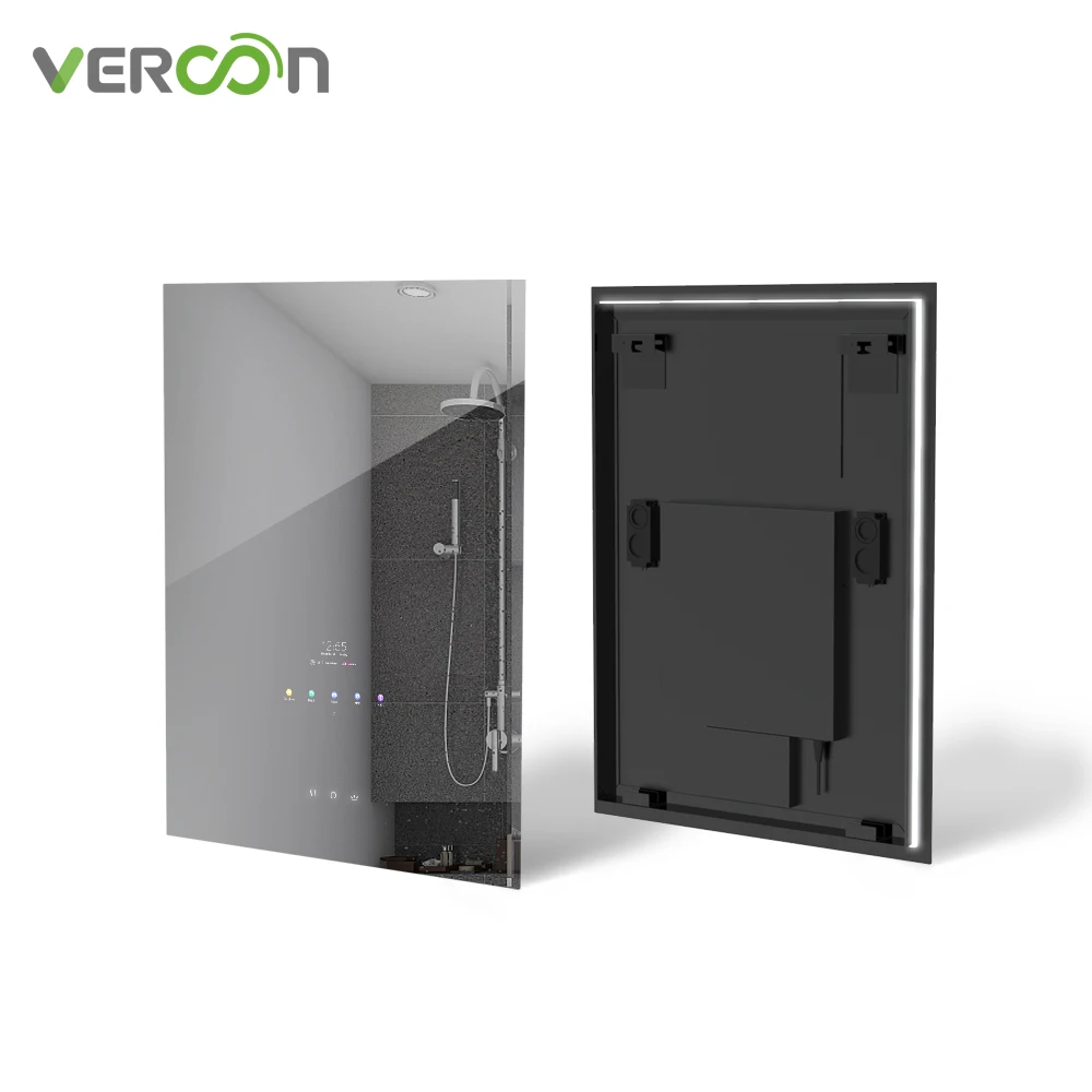 

Vercon android 10.0 touch screen backlight best selling bathroom tv mirror smart mirror with tv