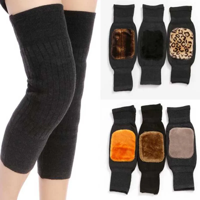 1Pair Cashmere Knee Pads Thick Wool Knee Protection Anti Cold Knee Pads