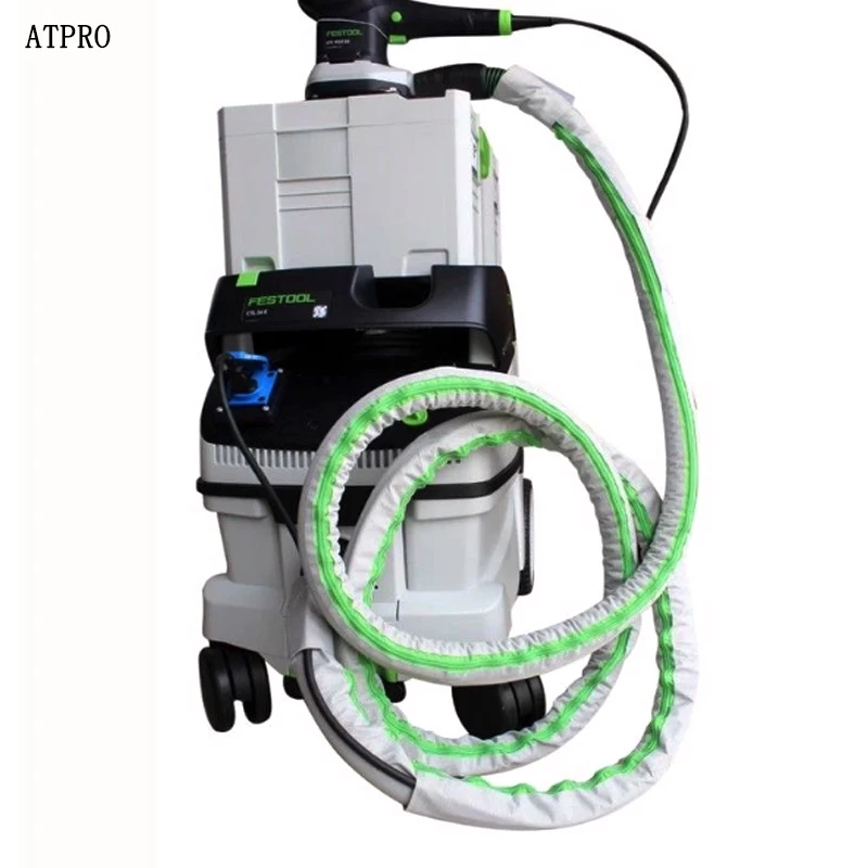 FESTOOL/MIRKA 집진기 호스 천 커버에 적합한 3.5m/M 긴 진공 호스 보호 커버 2-In-One 파이프 커버