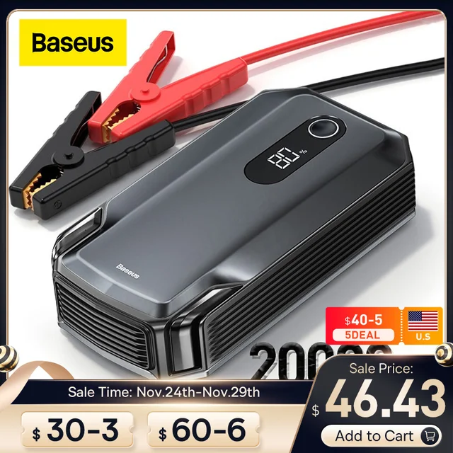 Everything Is Solar Baseus 20000mAh Car Jump Starter Power Bank 2000A