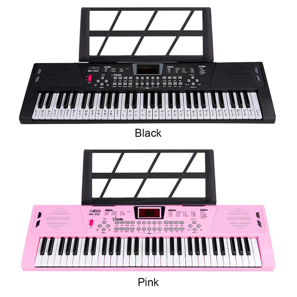 61-Key Piano Musical Keyboard USB Digital Keyboard with Built-In Dual Speakers Piano Digital Music Electronic