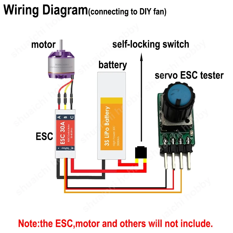 1PCS Mini DC 3-26V 1-6S Battery Servo ESC Tester Integrated Step-down  Circuit DIY Steering Gear Speed Controller Testing Module