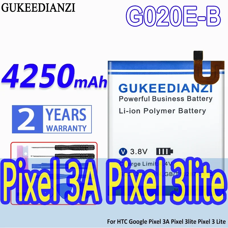

GUKEEDIANZI High Capacity G020E-B 4250mAh Battery For HTC Google Pixel 3A/3 Lite 3lite Bateria