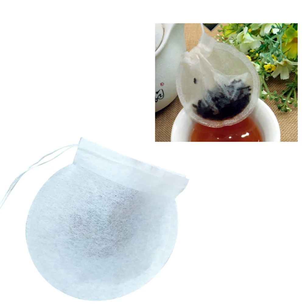 100Pcs Wood Pulp Filter Tea Bag Paper Strainer Disposable Coffee Bag Infuser Loose Leaf Tea Pouch Kitchen Dining Bar Use Premium