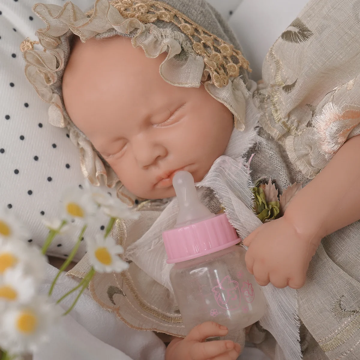 18,89 Zoll flexible Silikon-Reborn-Puppe, 3,05 kg, Reborn-Baby als Weihnachtsgeschenk, kuscheliges Baby-Mädchen zur Unterstützung bei der Heilung – Detail 5