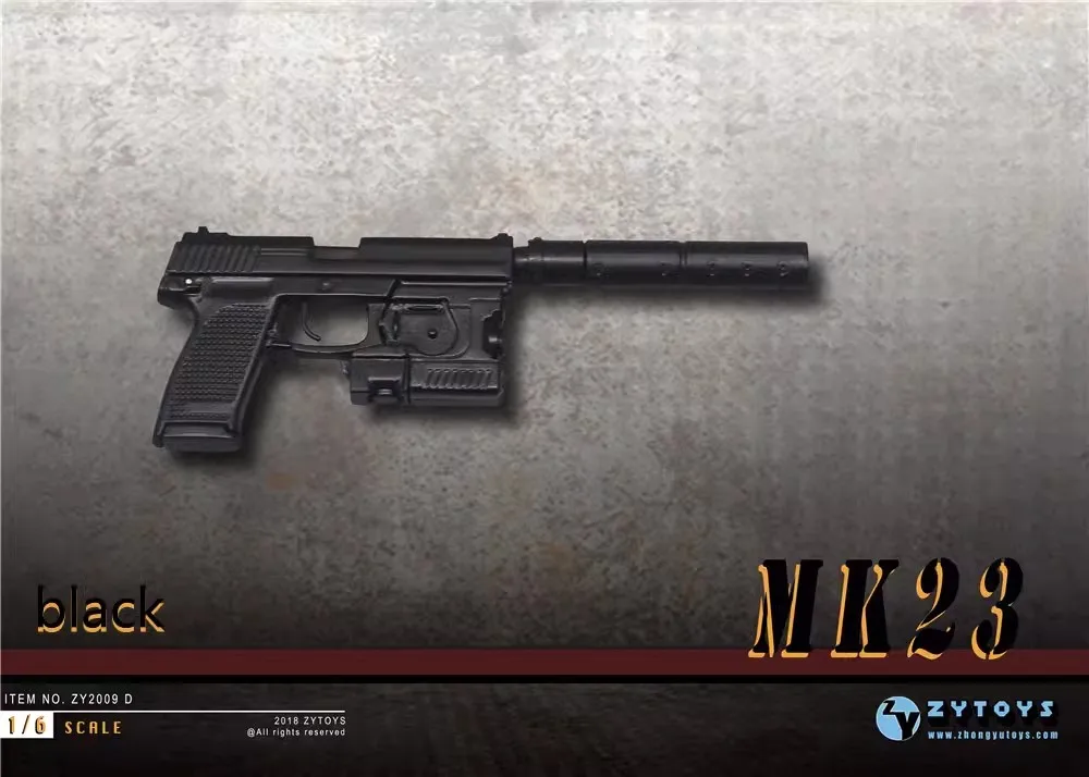 極上人物置物　132g 東Y7-0326① ZYTOYS ZY2009D 1/6 Scale Soldier Accessories MK23 Pistol