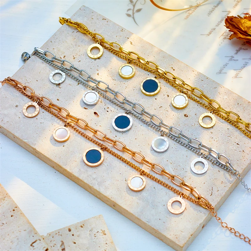 316 Stainless Steel Butterfly Heart Belt Twist Multilayer Chain Bracelet For Women Jewelry Party Gifts Bijoux Pulsera MEYRROYU stainless steel bracelet