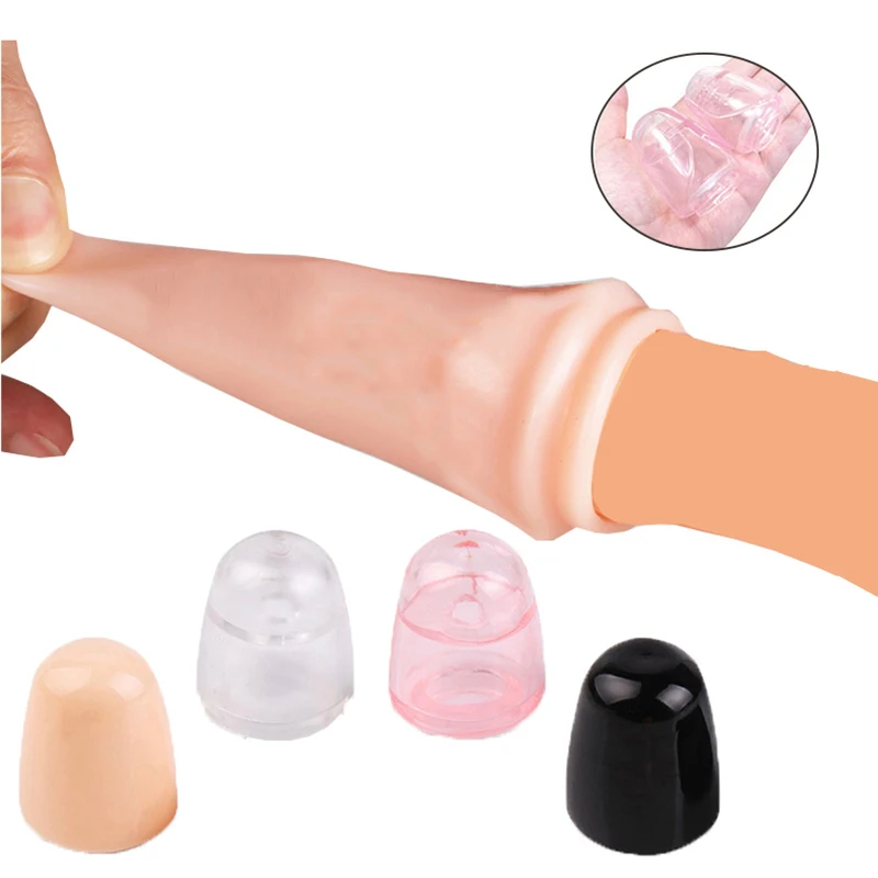 Male Sex Toys 2PCS Reusable Glans Condom Penis Sleeve Foreskin Ring for Lasting Time Extension Penis Enlargement