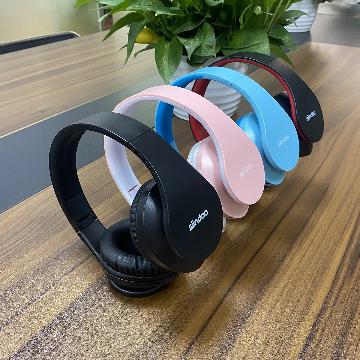 Siindoo-auriculares estéreo plegables con Bluetooth, audífonos de música FM  con soporte para tarjeta SD y micrófono para móvil, Samsung y PC, JH-812 -  AliExpress