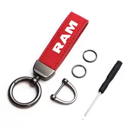 Vintage Suede Leather Keychain - Classic Fashion Accessory (Red for RAM)