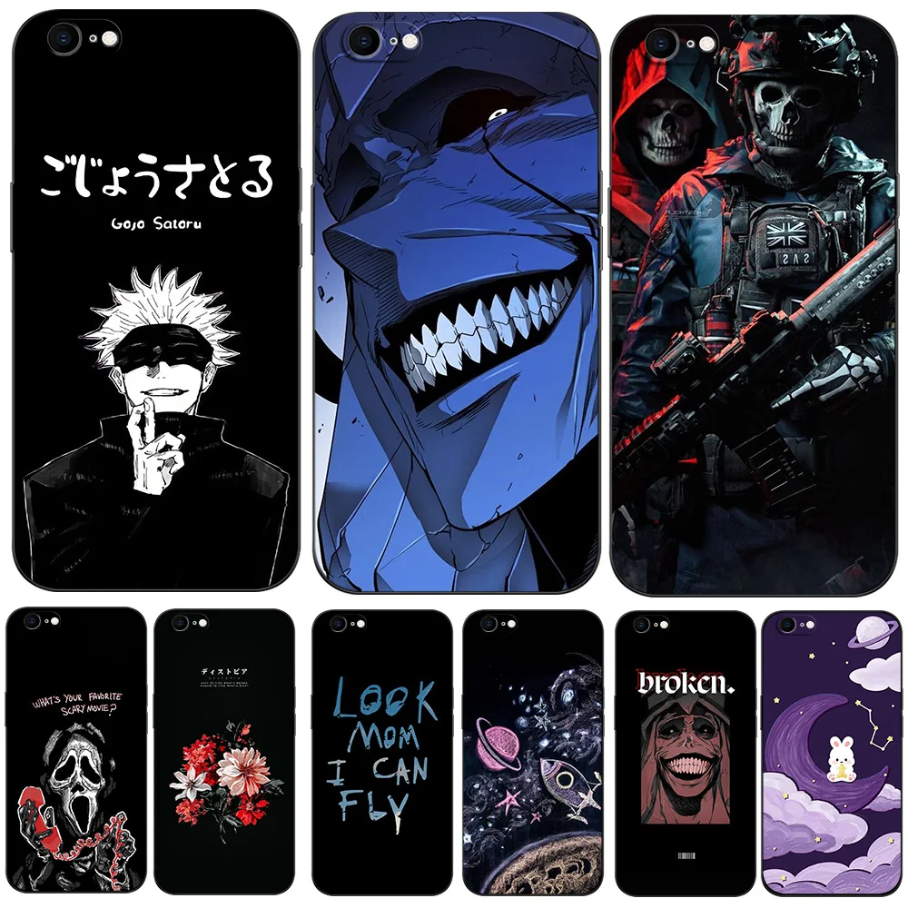 Per Iphone 5 S 5 S Se 2016 4.0 "Custodia Per Telefono Su Apple Iphone 6 S 6 S Plus Funda Bumper Custodia In Tpu Cute Anime Army Snake