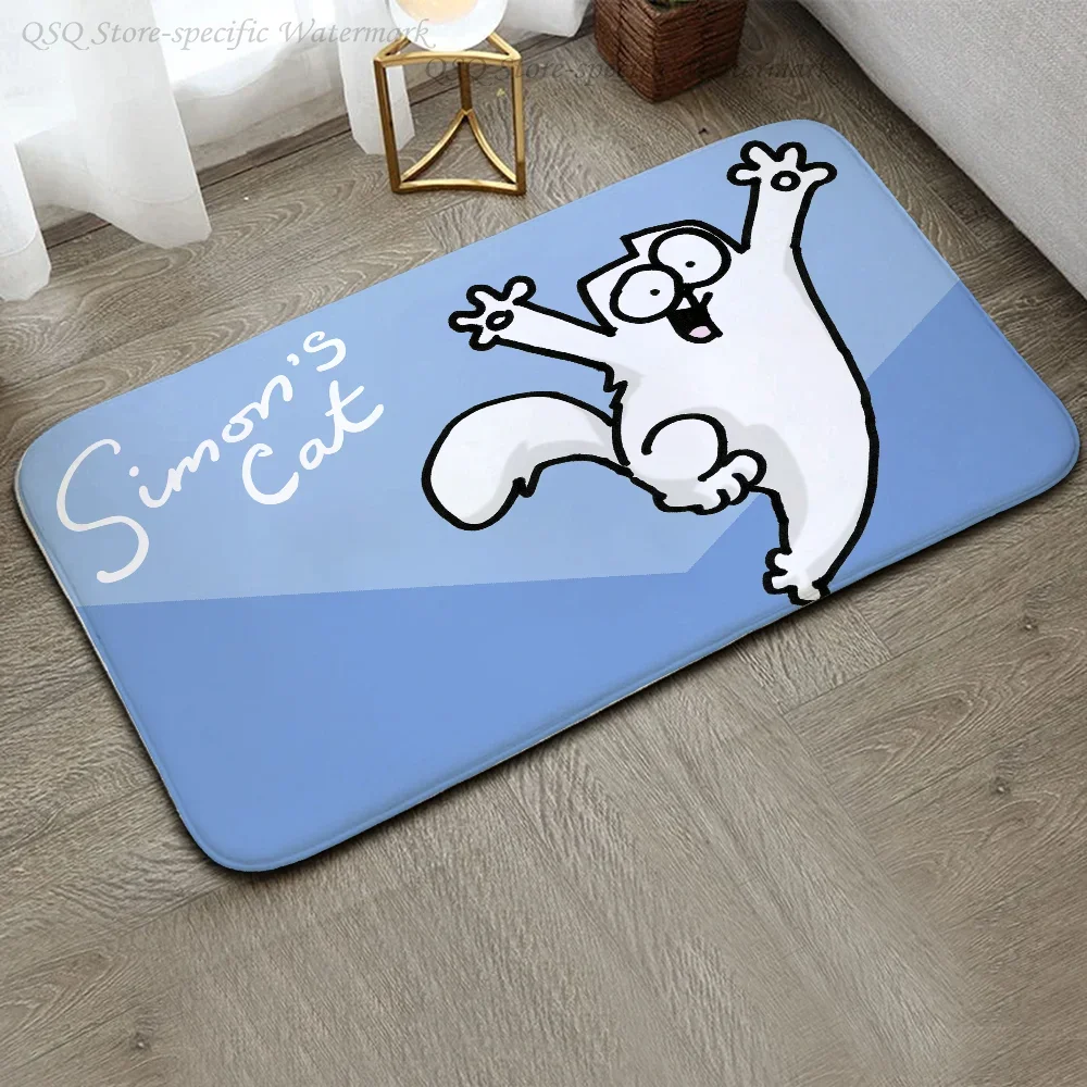 Cartoon Simon Cute C-Cat Floor Mat Doormats Home Carpet Foot Bathroom Absorbent Anti-Slip Home Decor 2