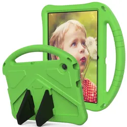 Rugged Shockproof Stand Cover for 9.6 - Inch Tablet - Durable TPU + PC Armor Design (Green 2)