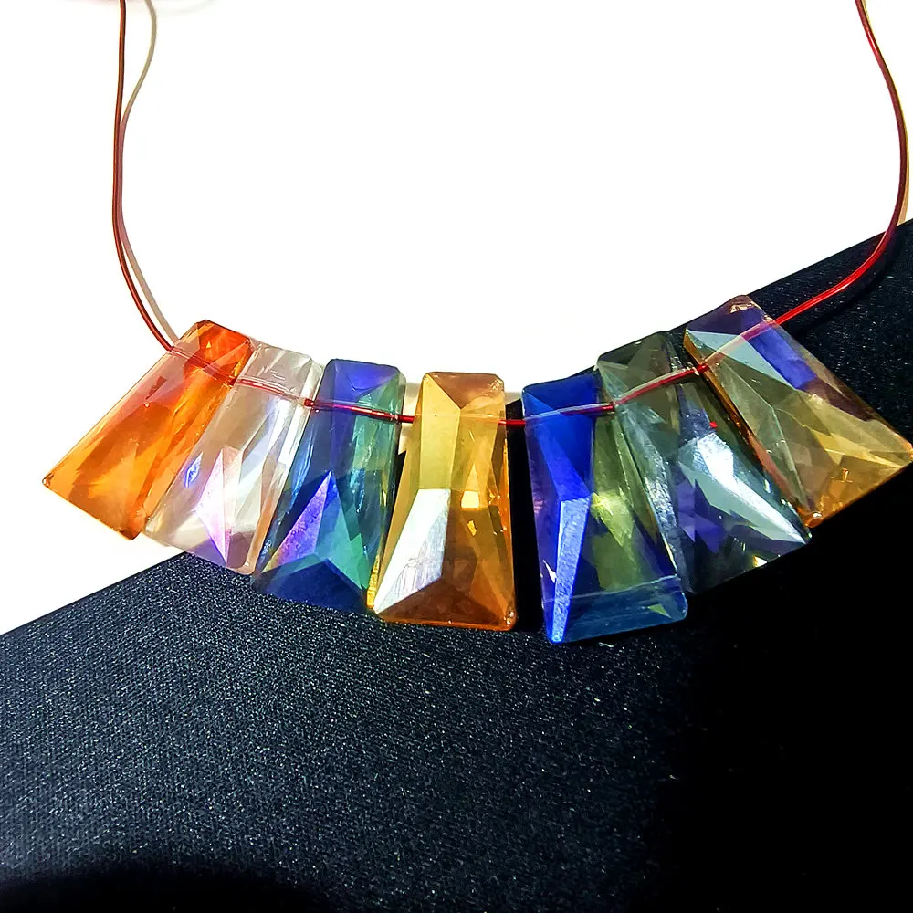 

10Pcs Random Mixed Drop Crafts Crystal Jewelry Making Pendant Glass Spacer Bead Charms Loose Beads Diy Faceted Finding