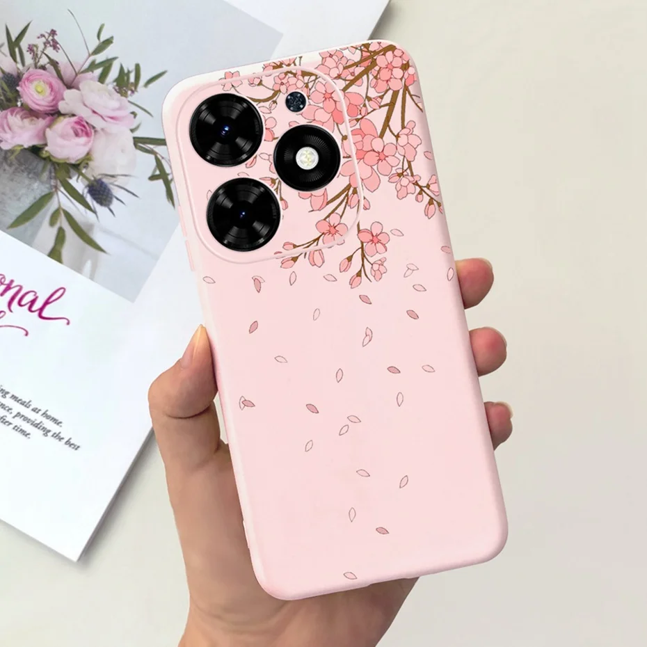 Sunflower Pattern Soft Silicone TPU Jelly Phone Case - Fashionable Protective Bumper Cover