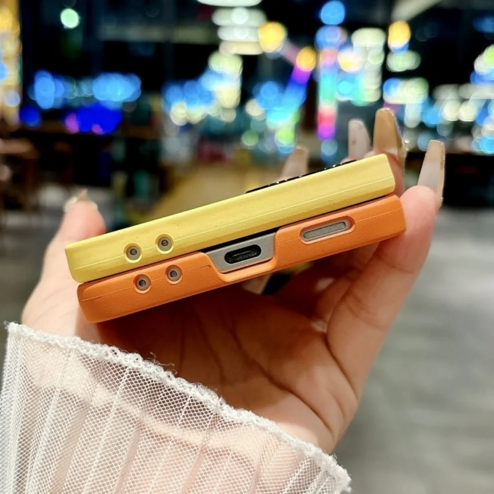 Magnetic Flip PC Plastic Phone Case with Magsafe and Double Color Gradient Matte Cover
