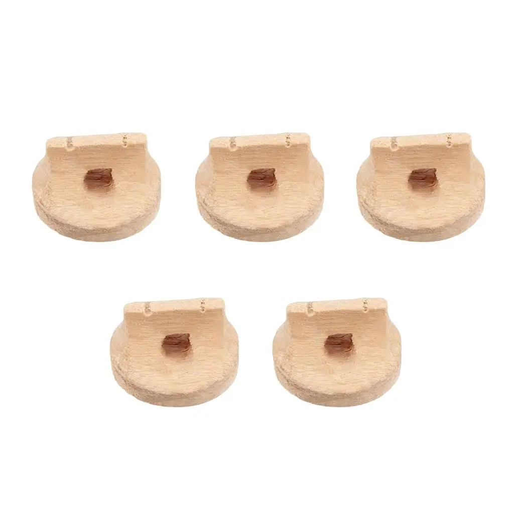 5pcs Solid Maple Wooden Erhu Bridge 14x14x9mm for Erhu Replacement Accessory