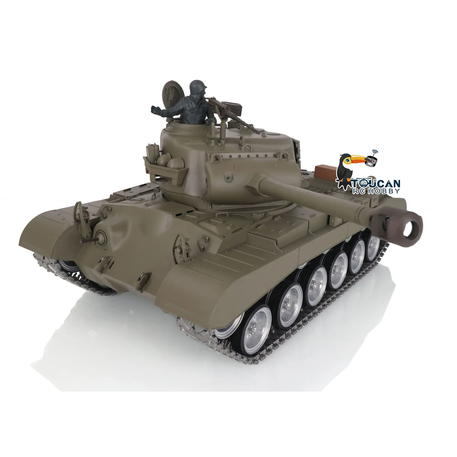 RC Tank Pro Ver Henglong 1/16 7.0 M26 Pershing 3838 Metal Tracks Wheels 360 Turret Rotation TH17311-SMT7 3