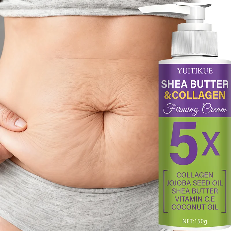 YUITIKUE Shea Butter & Collagen Firming Cream 5X with Collagen, Jojoba Seed Oil, Shea Butter, Vitamins C & E, Coconut Oil