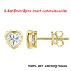BXINY – boucles d'oreilles en moissanite à taille cœur, 100% argent S925, 0,5 ct, clous d'oreilles en diamant pour femmes, cadeau de mariage, bijoux fins