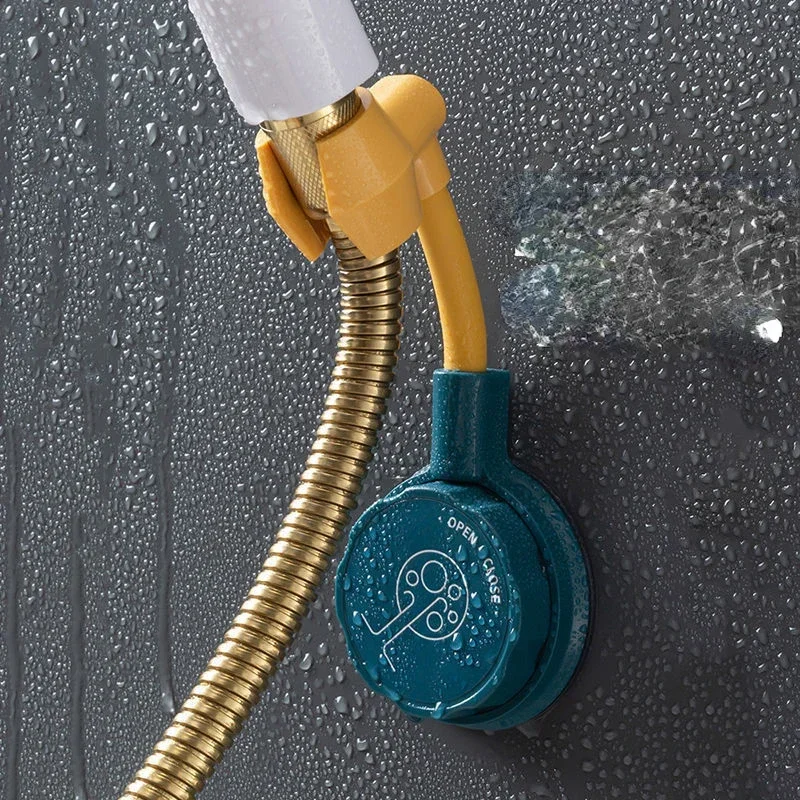 360° Shower Head Holder Adjustable Self-Adhesive Showerhead Bracket Wall Mount with Hooks Stand SPA Bathroom Universal ABS 1pc 4
