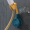 360° Shower Head Holder Adjustable Self-Adhesive Showerhead Bracket Wall Mount with Hooks Stand SPA Bathroom Universal ABS 1pc 4