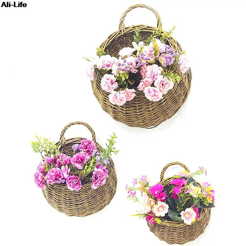 Panier à Linge,Panier à Fleurs Tissé En Dentelle Colorée,sac à Main