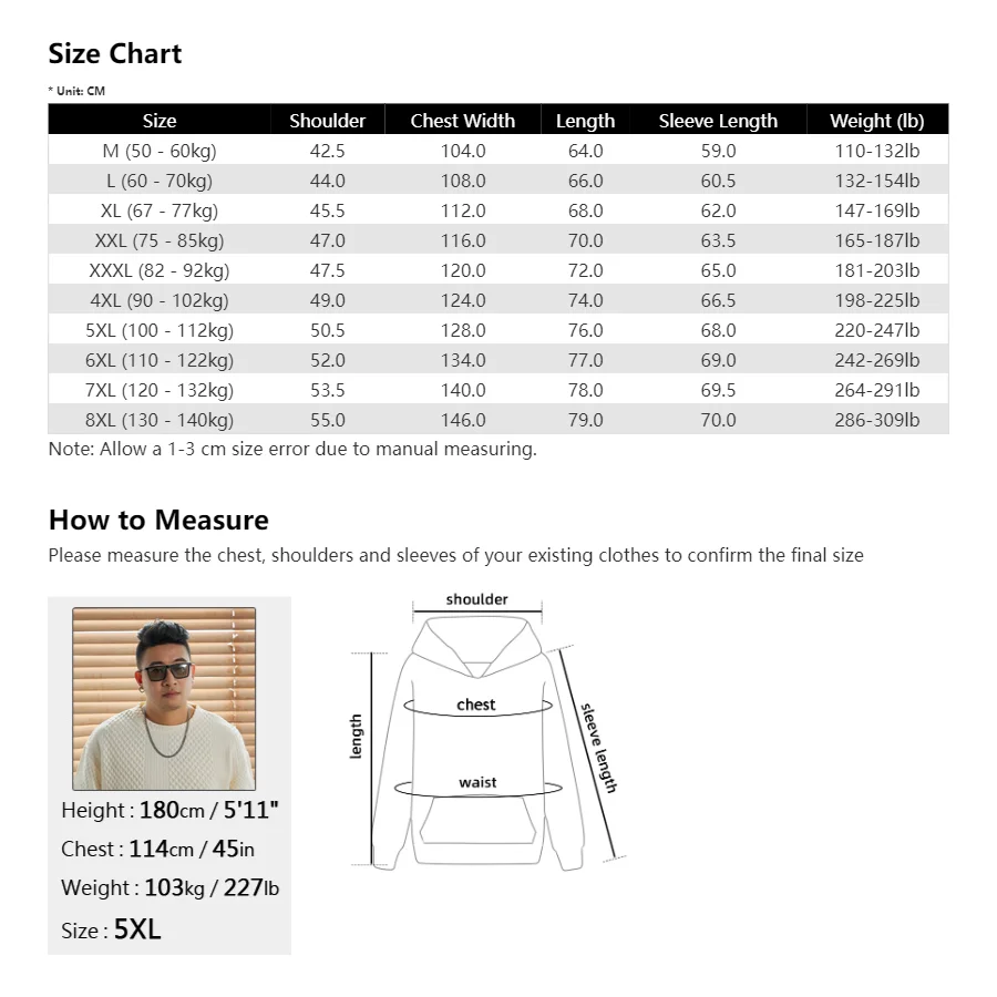 Men's Cotton Hoodies Plus Size