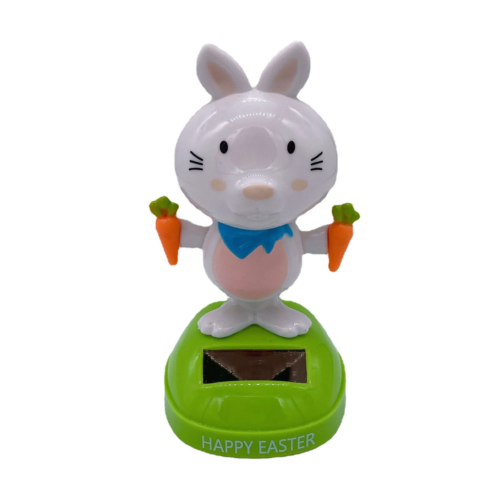 Figurines de danse à énergie solaire pour voiture, lapin en train