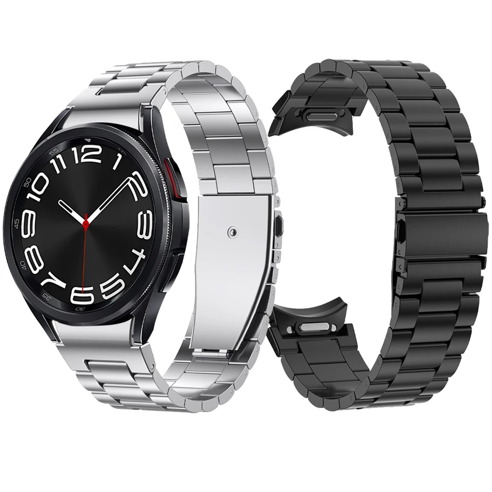 

Official Metal Strap for Samsung Galaxy Watch 6 4 Classic 47mm 46mm 43mm/Watch5 Pro 45mm/40mm 44mm No Gaps Stainless Steel Band