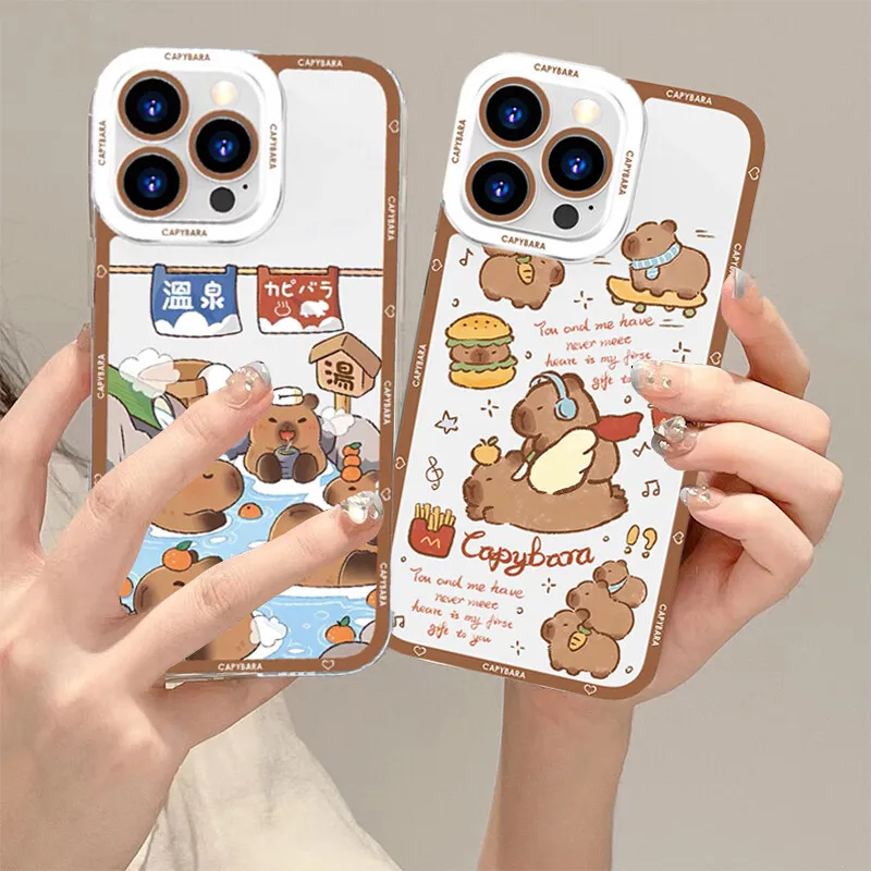 Capybara Cute Clear Phone Case Cover